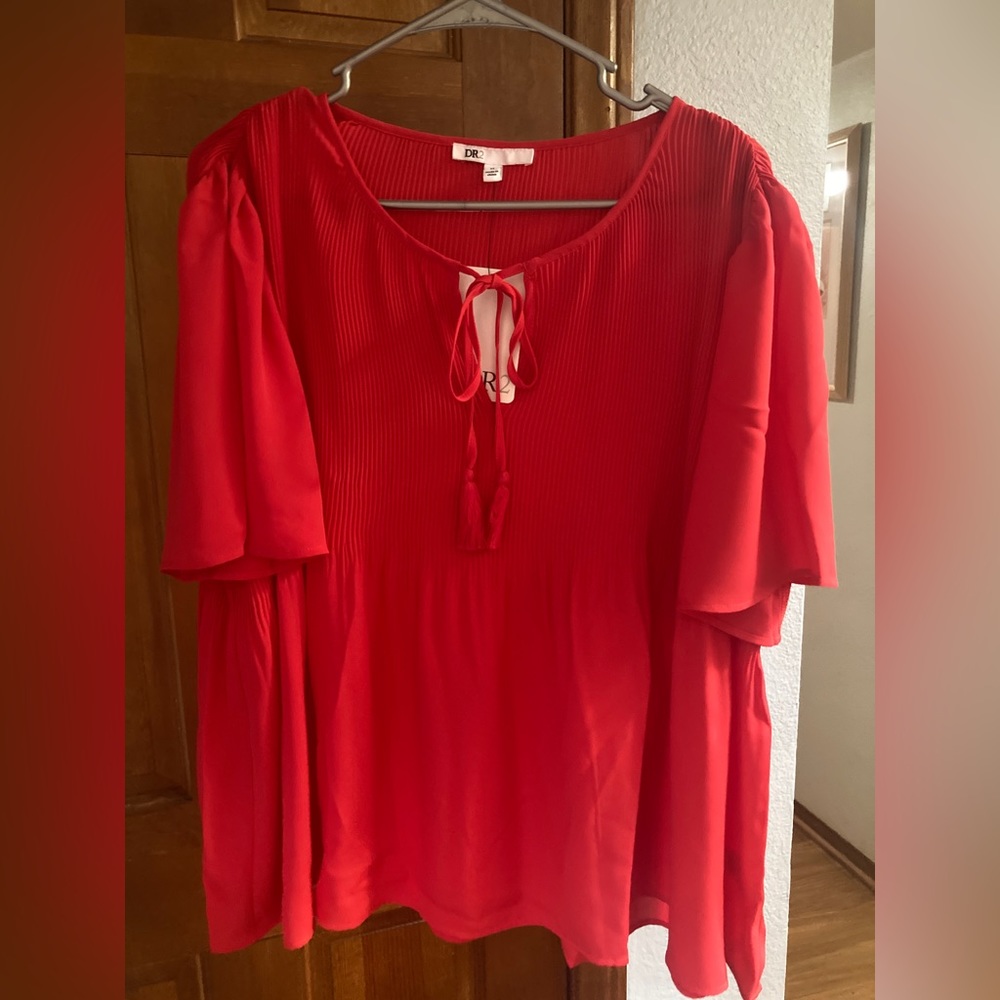 Hot Coral Blouse